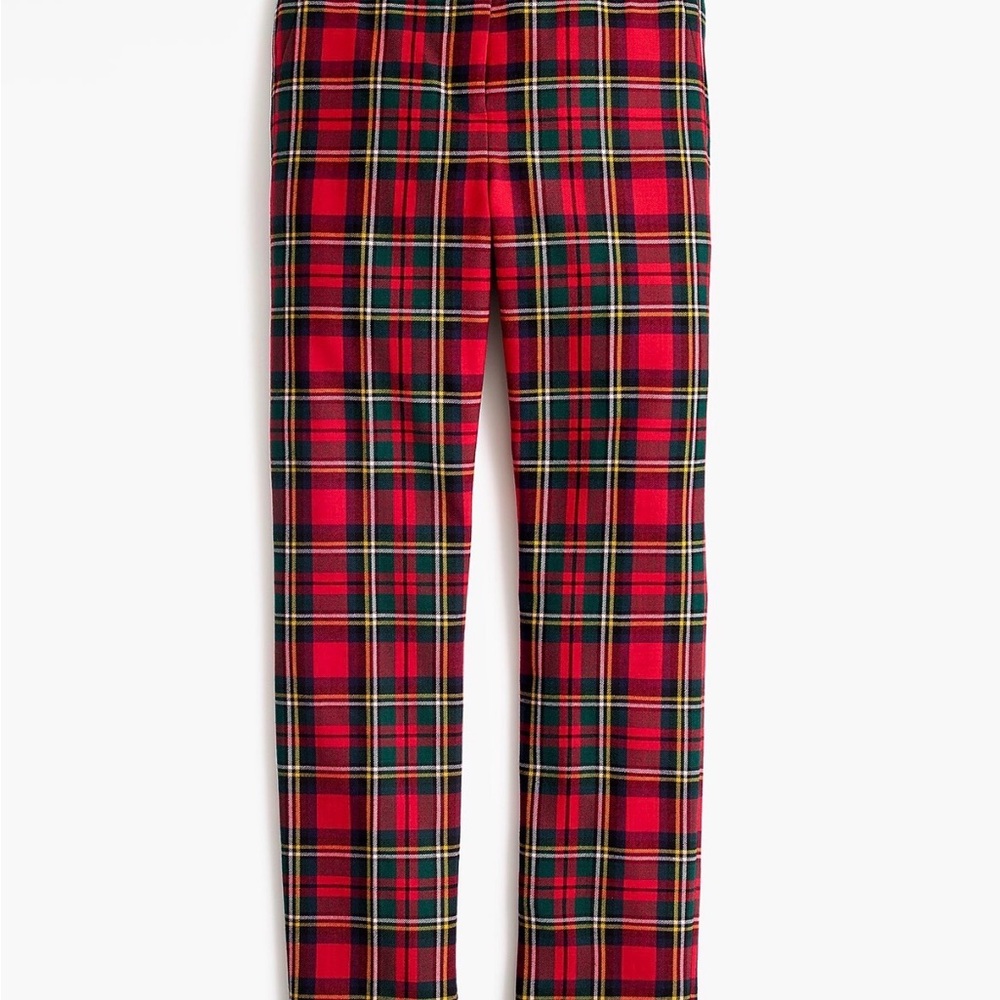 Cameron slim crop pant in tartan two-way stretch wool